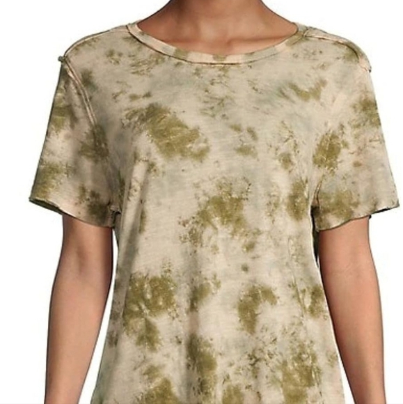 NWT Free People Riptide Tee Tie Dye ~ Olive Combo ~ 22" P2P ~ Medium - Picture 4 of 5